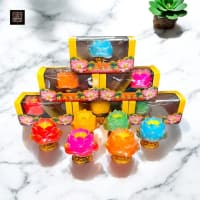 [Sepasang] Lilin Teratai Ukuran Besar 6 Warna