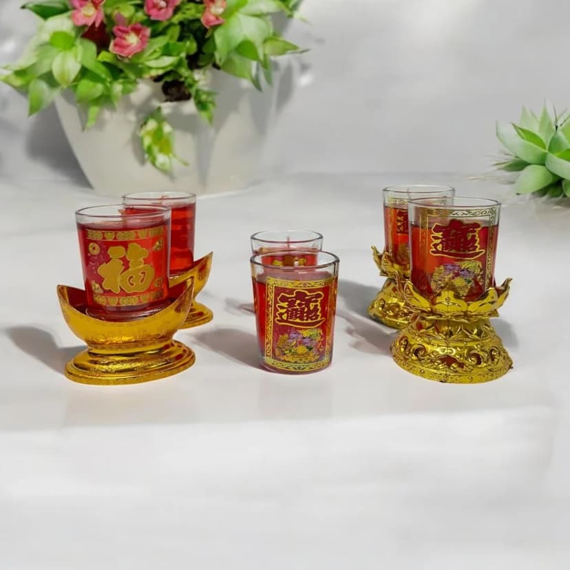 [Sepasang] Lilin Jelly Yenpao & Teratai 20 Jam 1