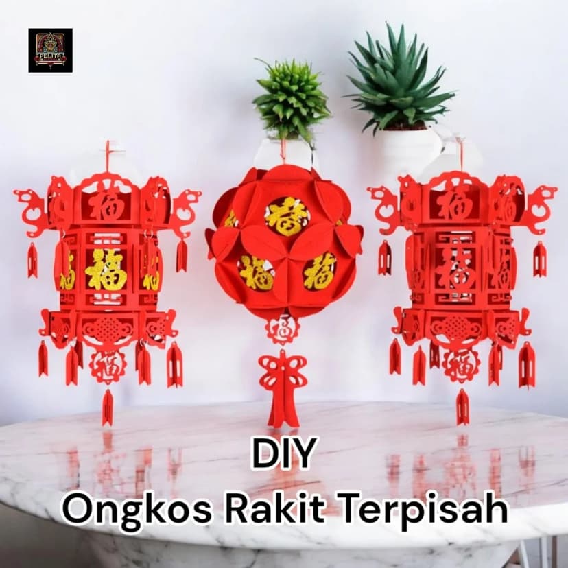 Pajangan Dekorasi Imlek / Sincia Lampion DIY Tahan Air 1