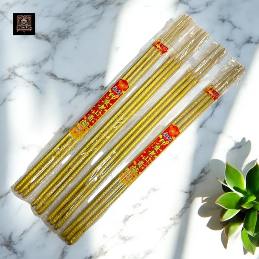Dupa Ulir Emas Abu Emas 12 Jam 3 Batang Less Smoke 60 cm Sandalwood 1