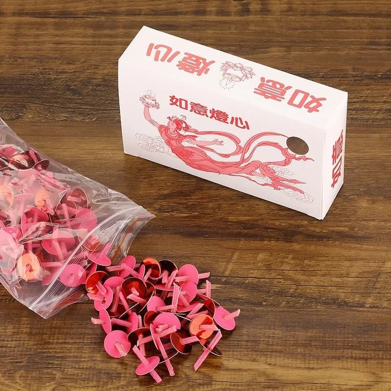 Sumbu Lilin Merah Apung Untuk Minyak Sembahyang Isi +/- 180 pcs 1