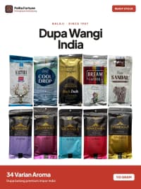 Dupa Wangi India Balaji — Premium Incense Sticks Hio Sembahyang Aromaterapi 34 Varian Aroma