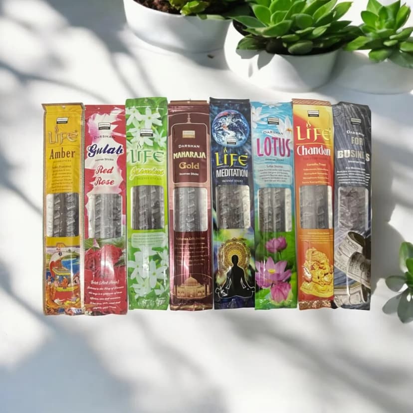 Hio / Dupa Aromaterapi India Darshan Incense Stick Strip Pack 39 cm isi 50 Stik 1