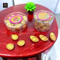 Gold Ingot Toples Yuanbao Dupa Cendana & Bubuk Cypress Yenpau